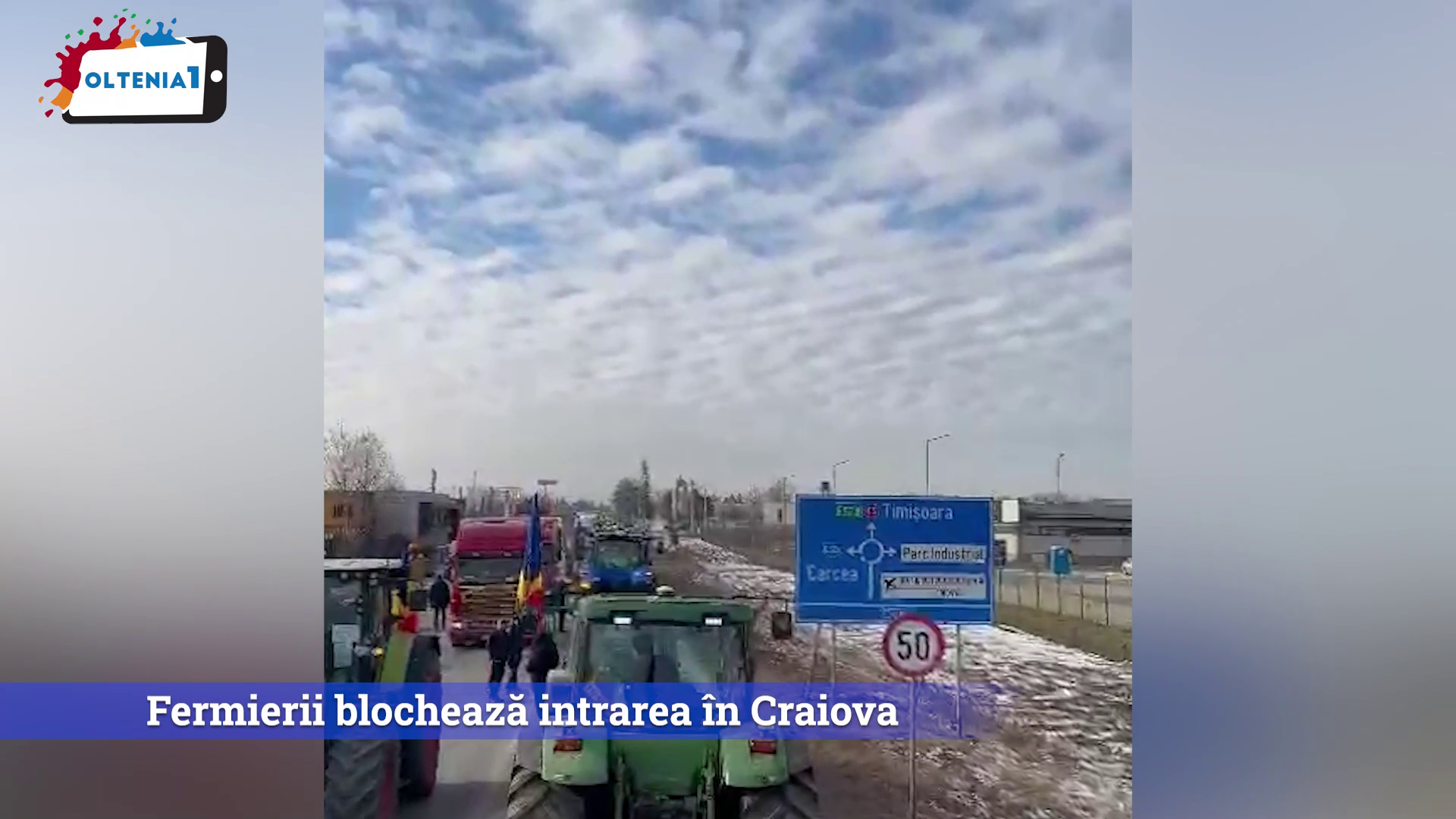 Fermierii blochează intrarea în Craiova