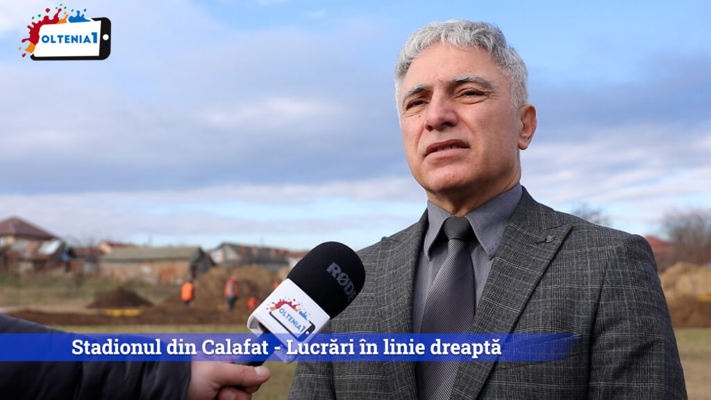 Stadionul din Calafat – Lucrări în linie dreaptă