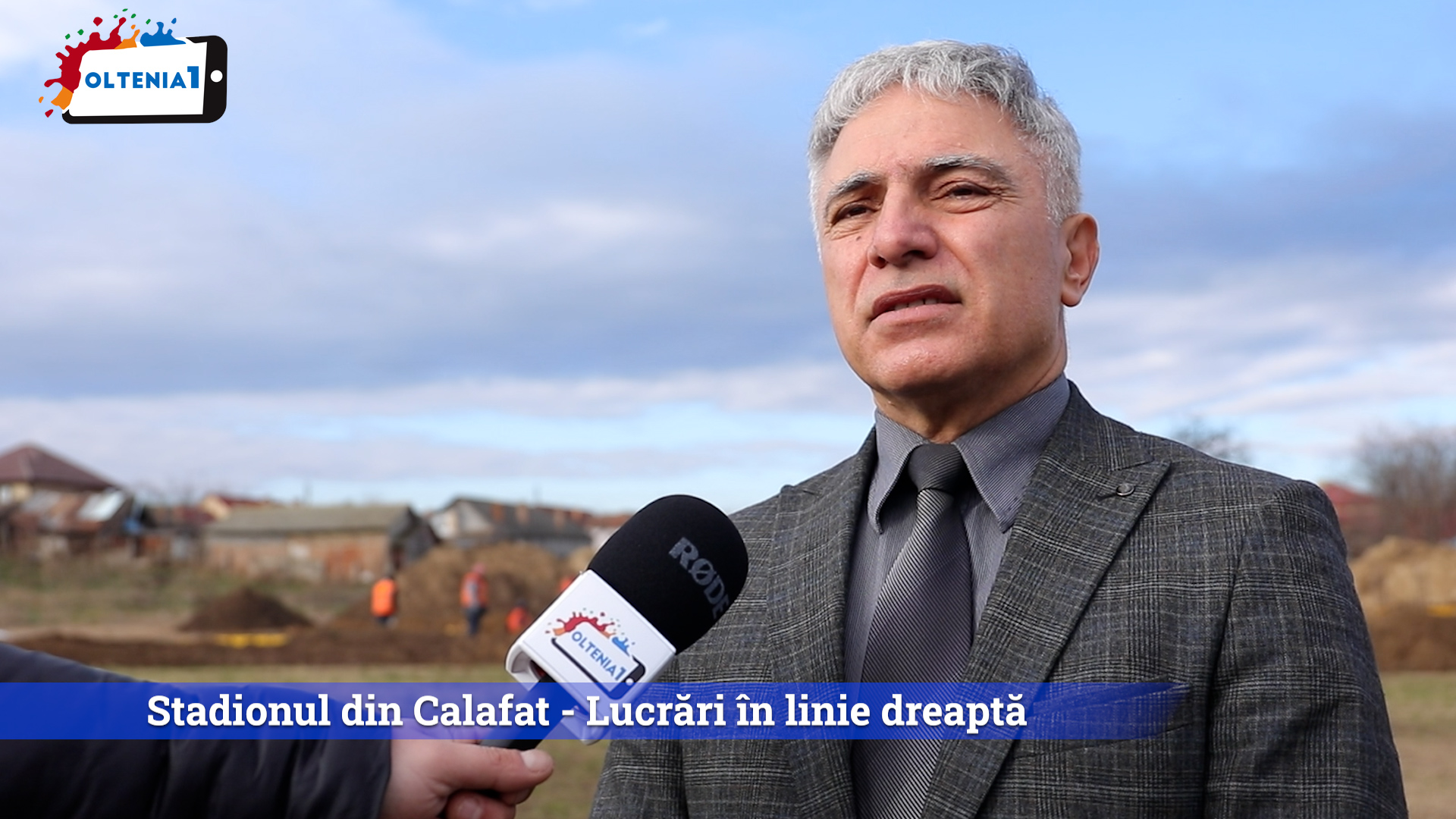 Stadionul din Calafat – Lucrări în linie dreaptă
