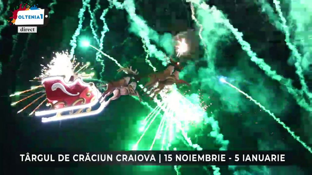 Moș Crăciun a sosit la Târgul de Crăciun din Craiova