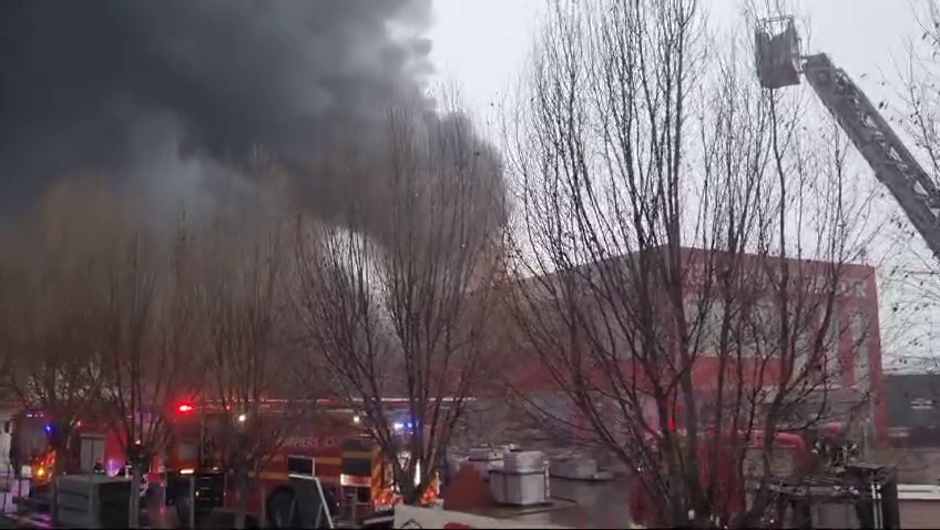 Craiova: Incendiu pe Centura de Nord