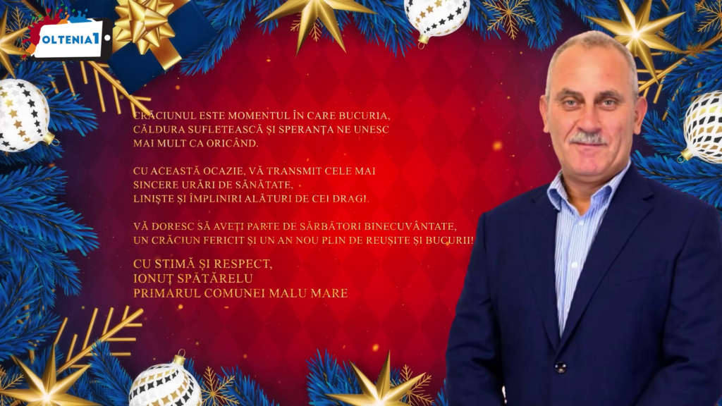 Vă doresc să aveți parte de sărbători binecuvântate, un Crăciun Fericit și un An Nou plin de reușite și bucurii!