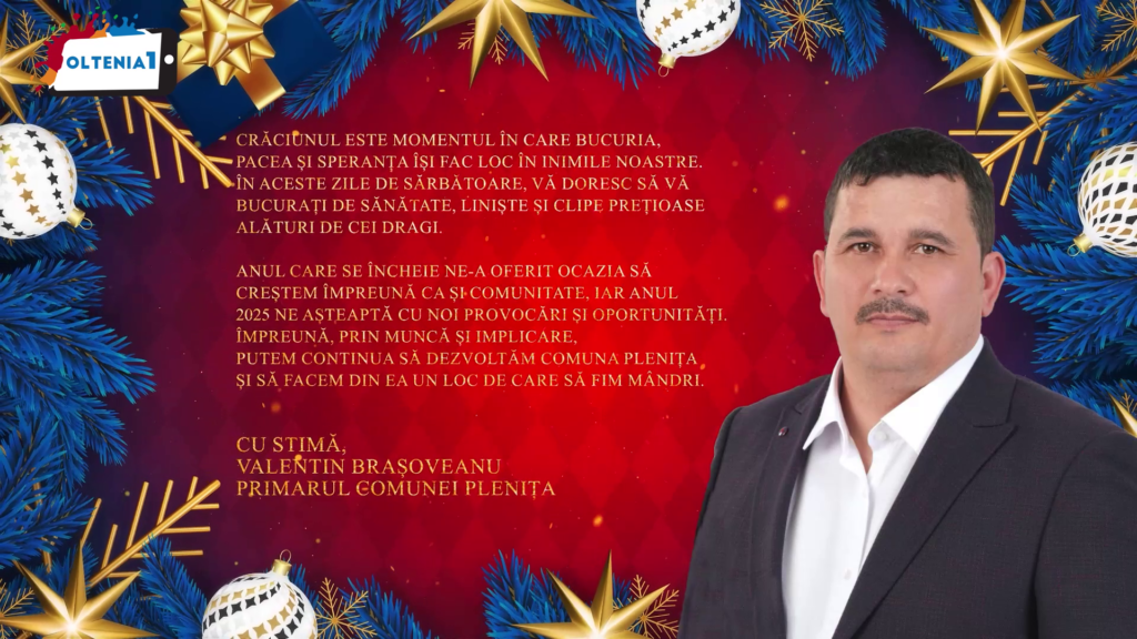 Vă urez să aveți parte de un Crăciun fericit și un An Nou plin de reușite, belșug și bucurii!