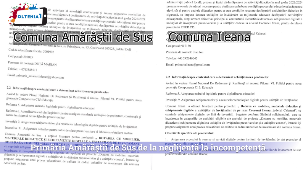 Primăria Amărăștii de Sus de la neglijență la incompetență