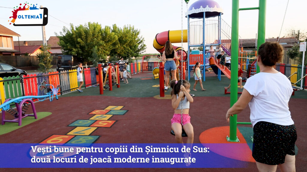 Vești bune pentru copiii din Șimnicu de Sus: două locuri de joacă moderne inaugurate