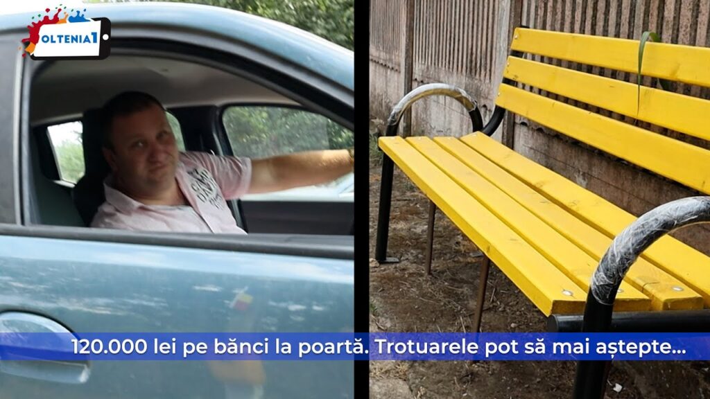 120.000 lei pe bănci la poartă. Trotuarele pot să mai aștepte…