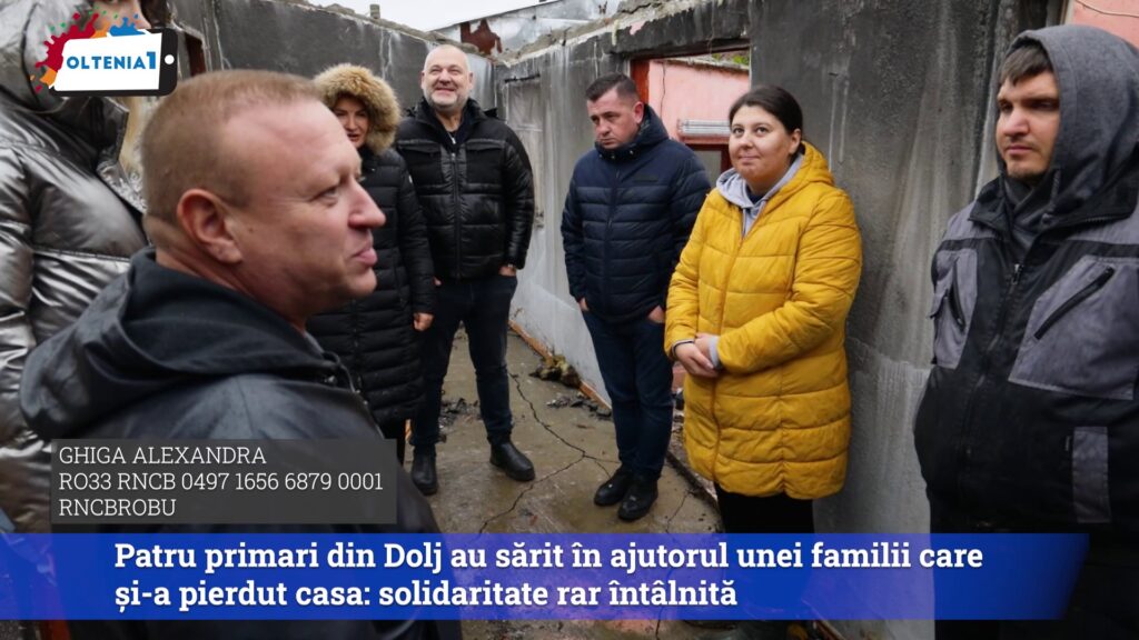 Patru primari din Dolj au sărit în ajutorul unei familii care și-a pierdut casa: solidaritate rar întâlnită
