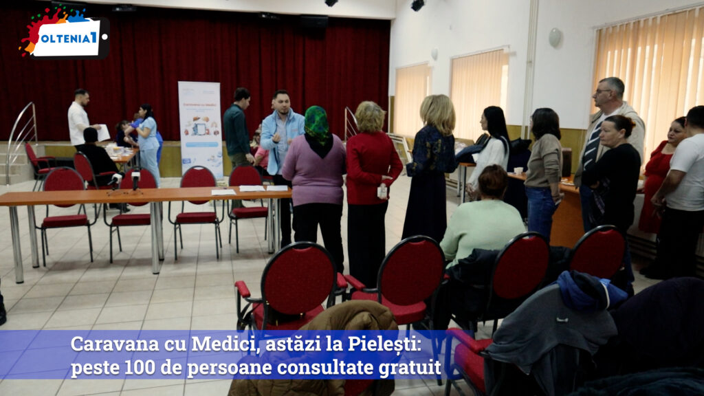 Caravana cu Medici, astăzi la Pielești: peste 100 de persoane consultate gratuit