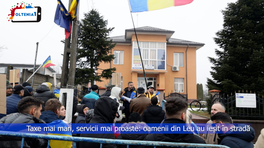 Taxe mai mari, servicii mai proaste: oamenii din Leu au ieșit în stradă