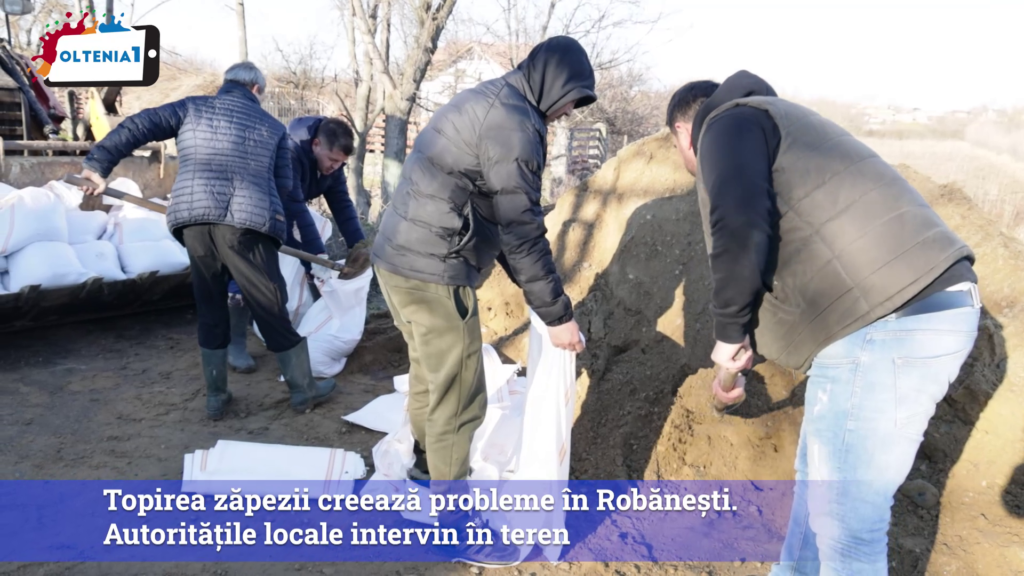 Topirea zăpezii creează probleme în Robănești. Autoritățile locale intervin în teren